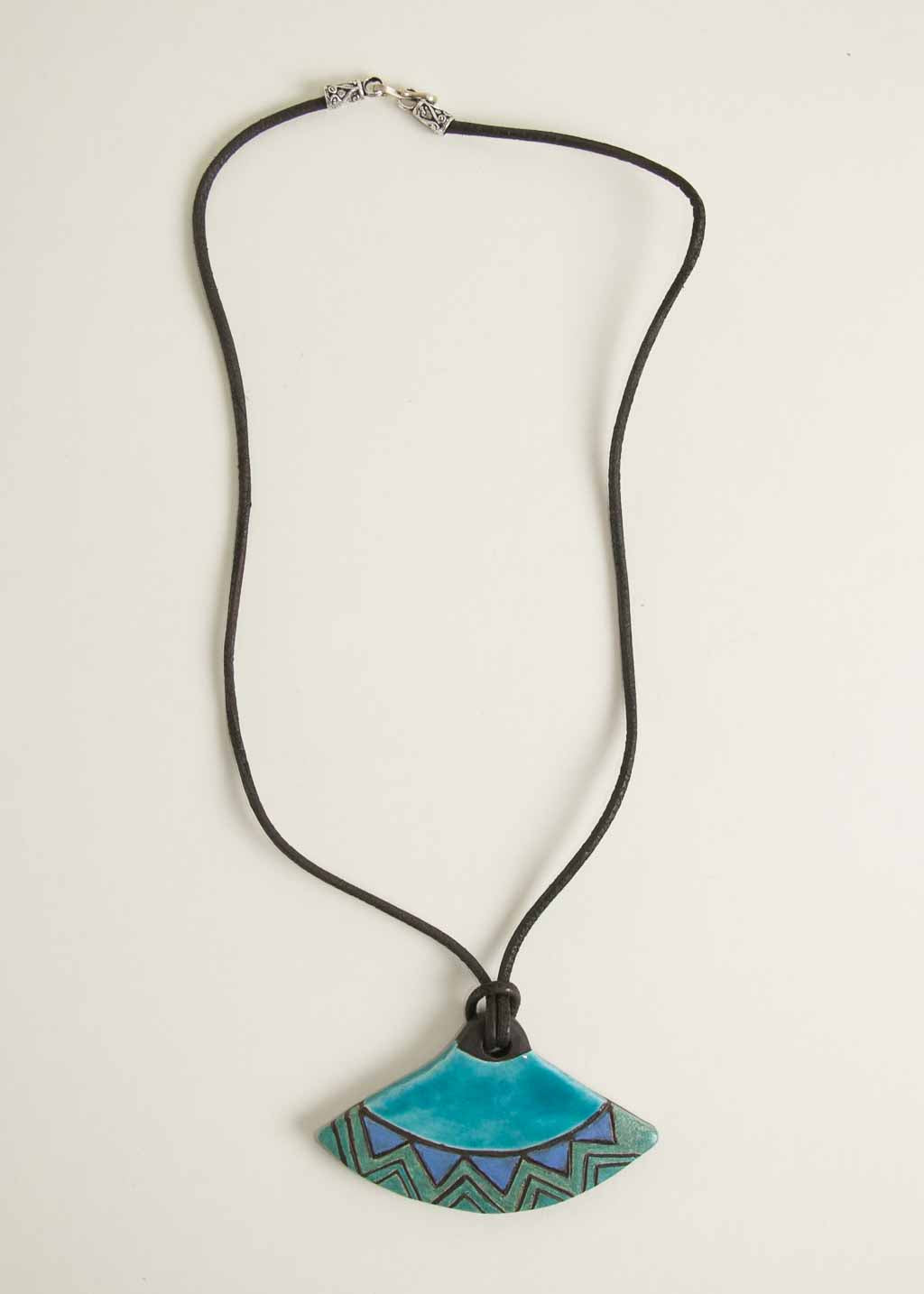 Abanico Necklace with Zig Zag