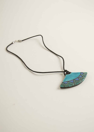 Abanico Necklace with Zig Zag