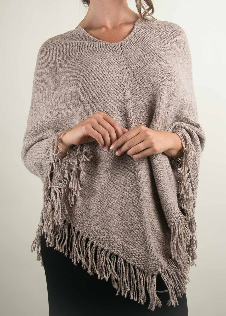 Bianca Poncho in Nutmeg Brown