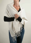 Cloud Layer Shawl in White