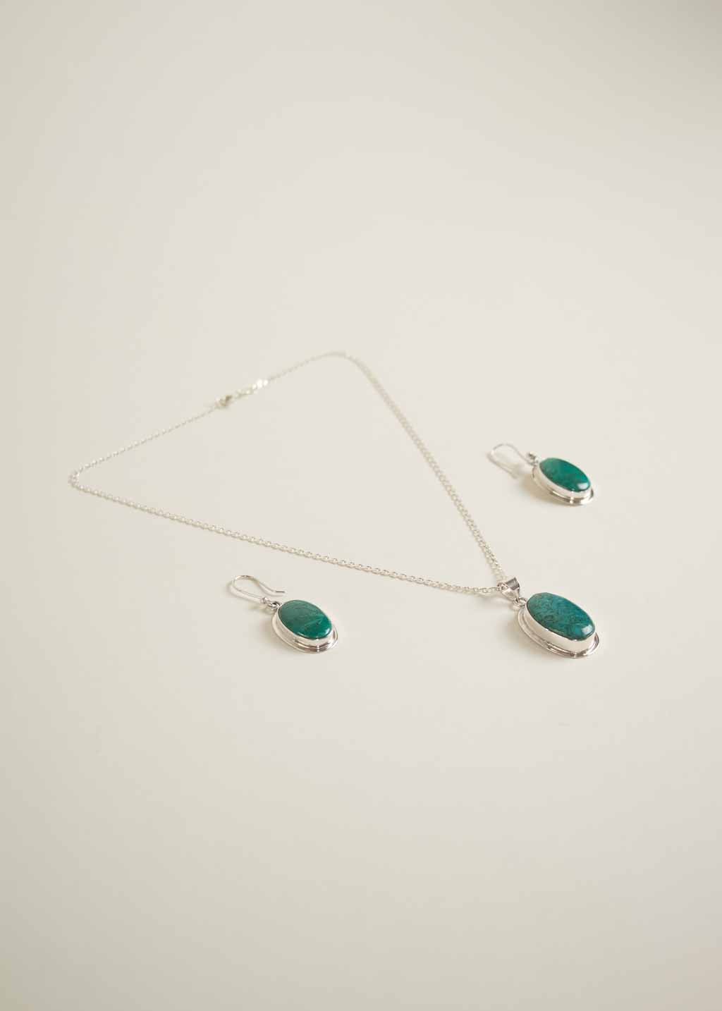 Nile River Necklace and Earring Set