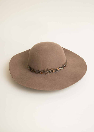 Jessica Plume Hat in Khaki