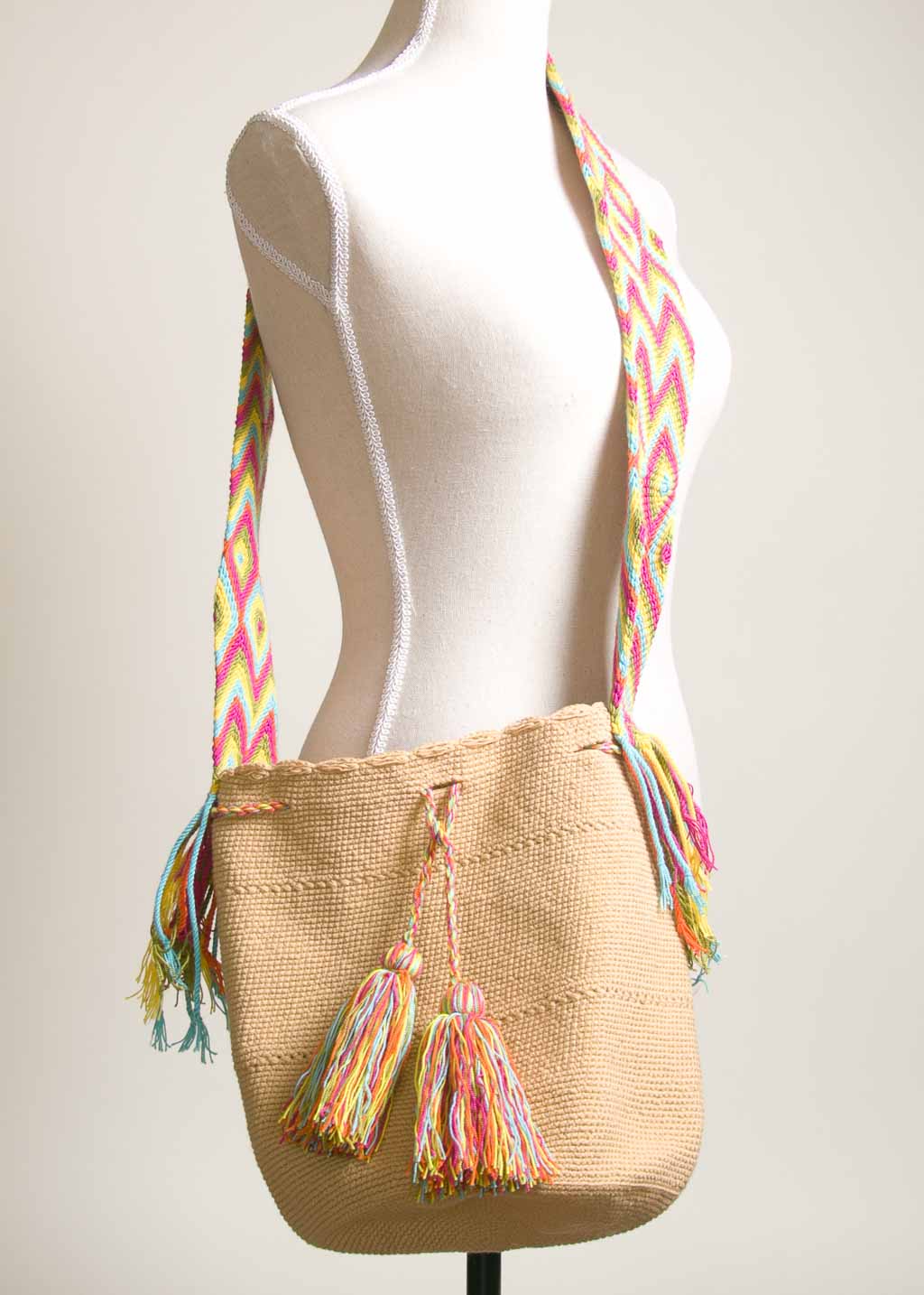 Large Wayuu Mochila Bag - Single Thread