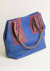 Valentina Bag in Dark Blue with Orange-Red Faja