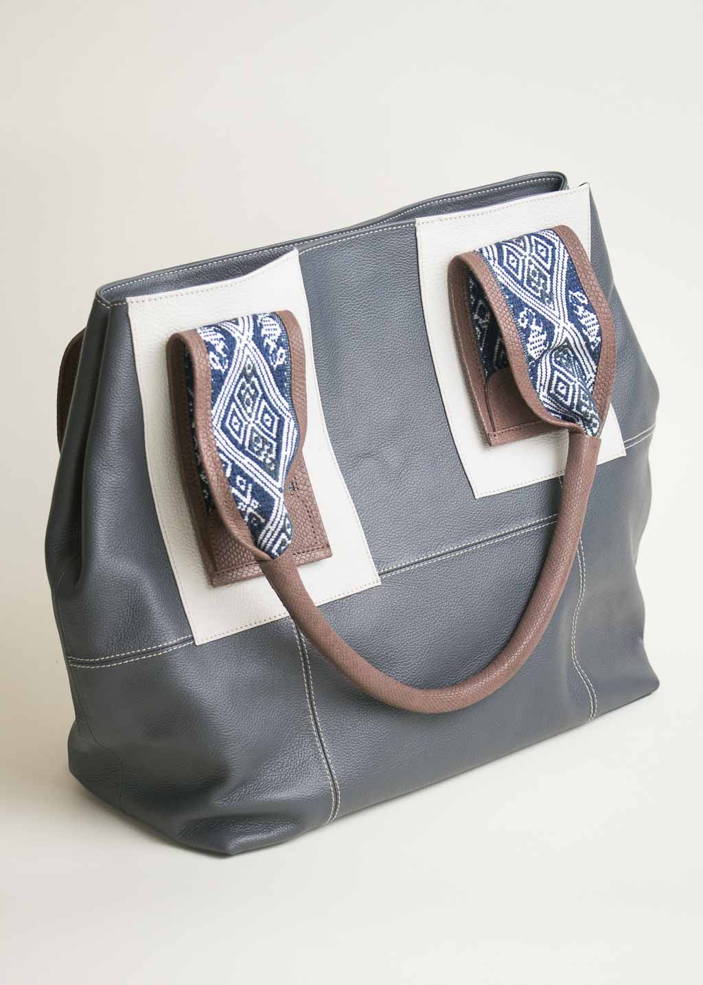 Valentina Bag with Blue-White Faja