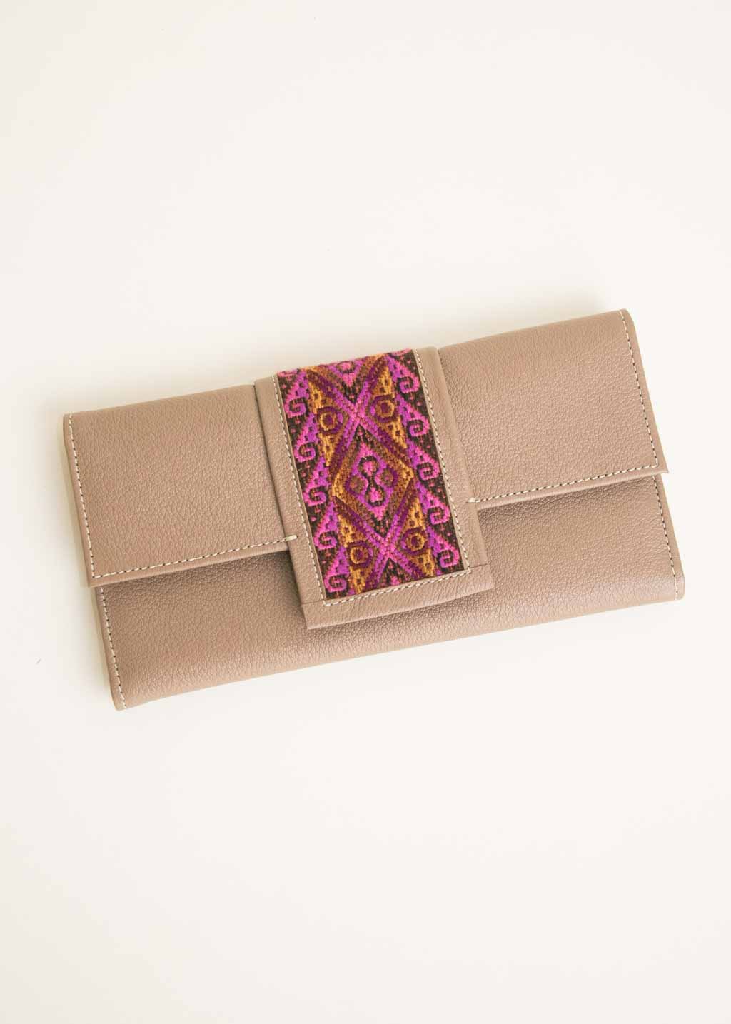 Arcelia Wallet with Pink Faja
