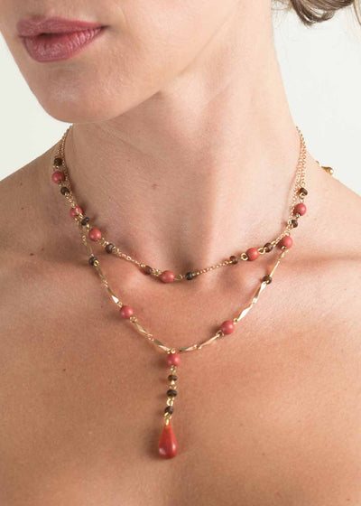 Lexi Necklace in Apricot