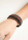 Milano Wrap Bracelet in Burgundy Black