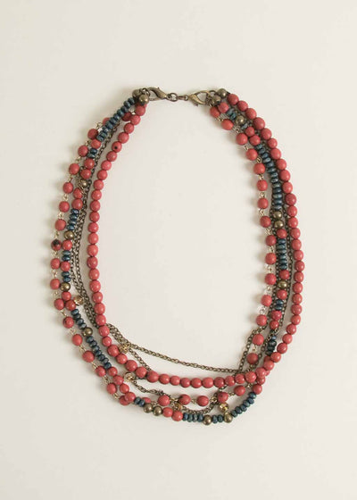 Mykonos Necklace in Apricot