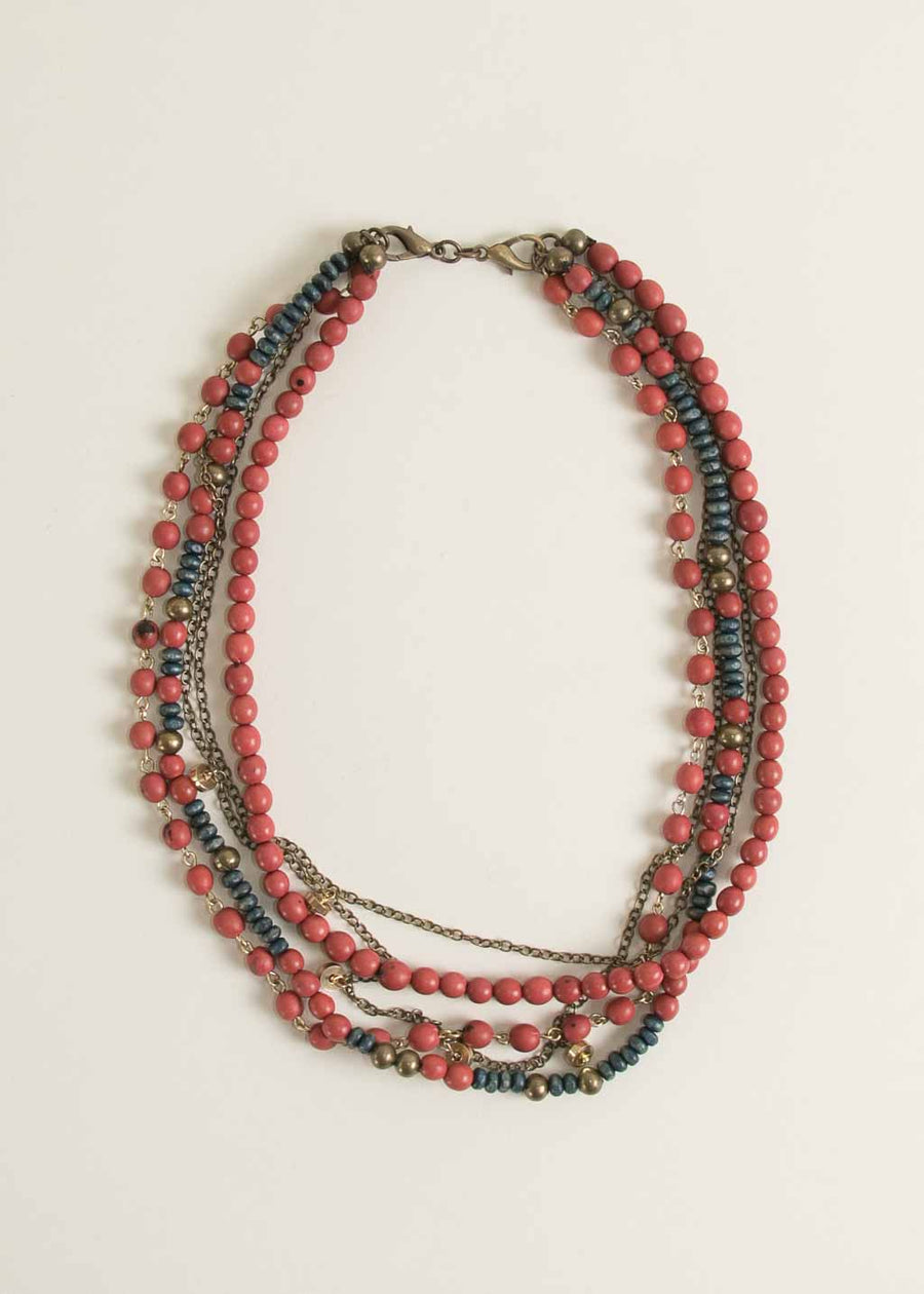 Mykonos Necklace in Apricot