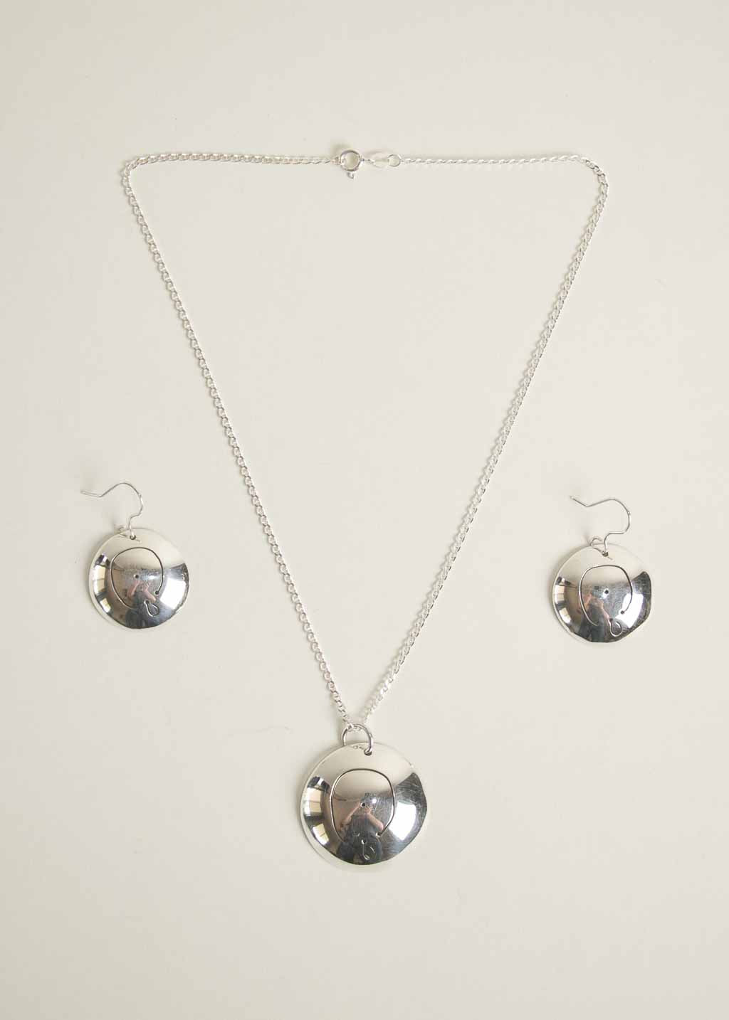 Philosopher Circular Set in Silver