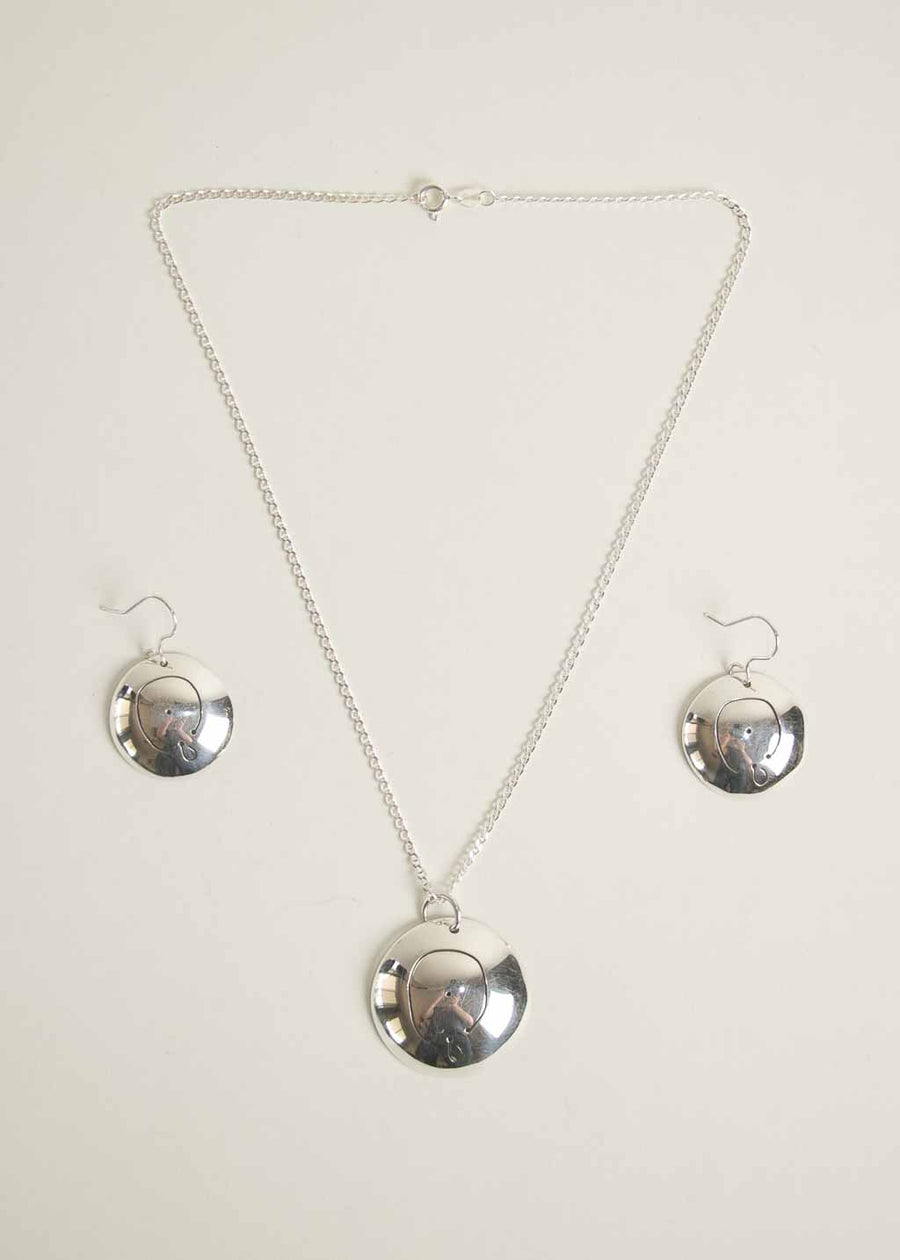 Philosopher Circular Set in Silver