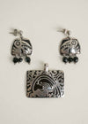 Pre-Columbian Earrings and Pendant Set