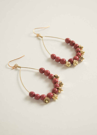 Raindrop Earrings in Apricot