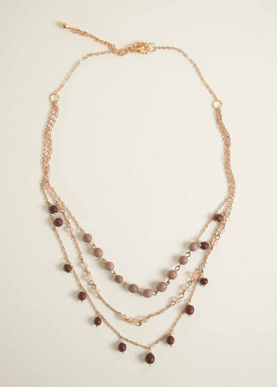 Roma Necklace in Burgundy