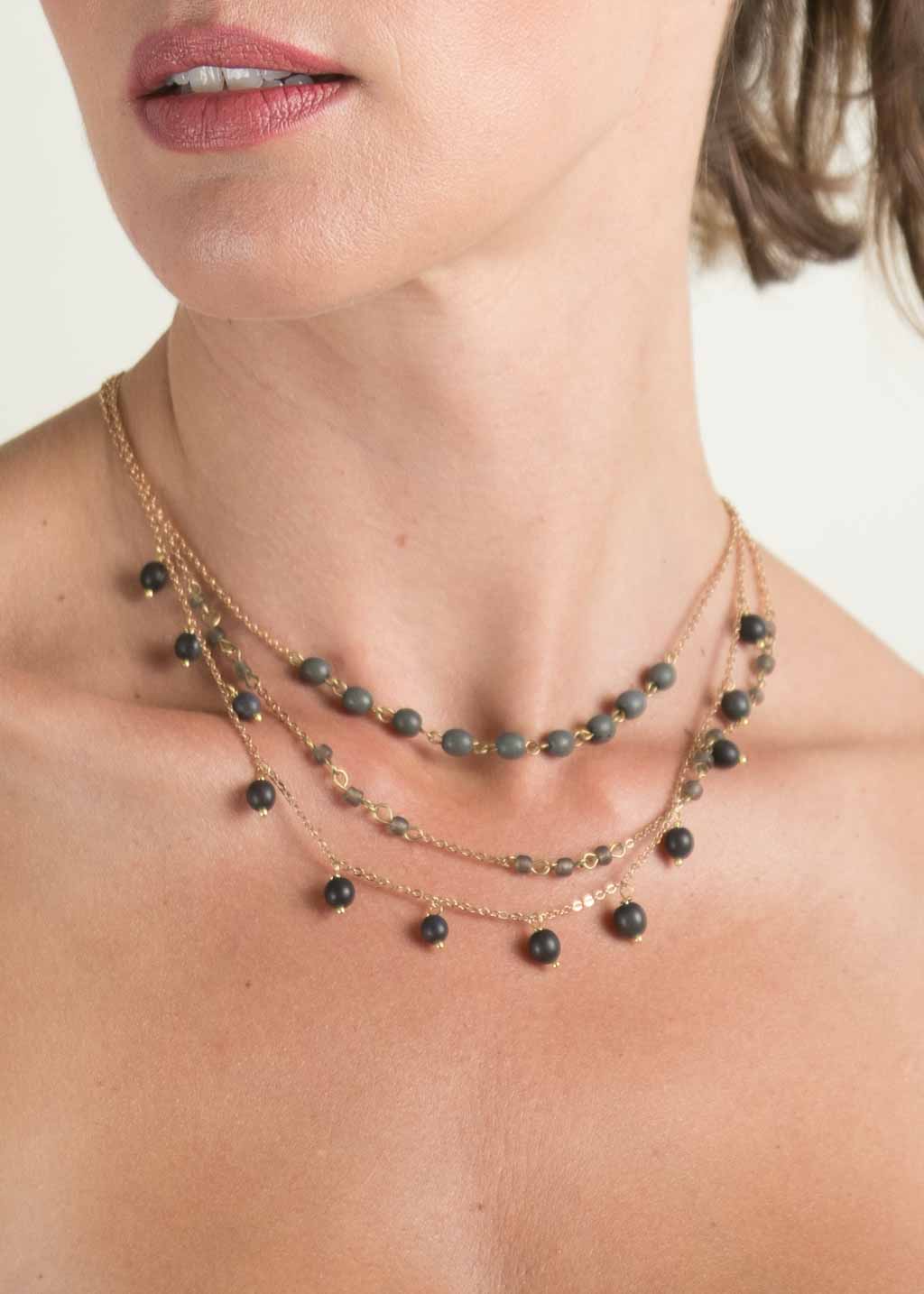 Roma Necklace in Cool Grey
