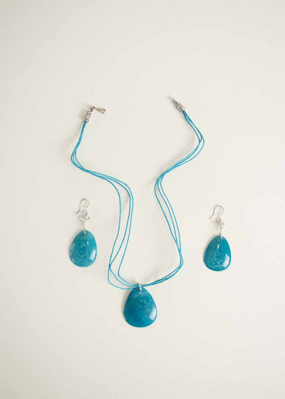 Tagua Set in Blue