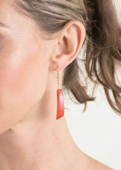 Taza Earrings in Apricot