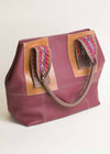 Valentina Bag in Burgundy with Multicolor Faja