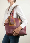 Valentina Bag in Burgundy with Multicolor Faja